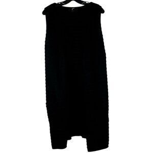 New! NWT GNW Ottoman Rib Long Sleeveless Open Front Vest Cardigan XL